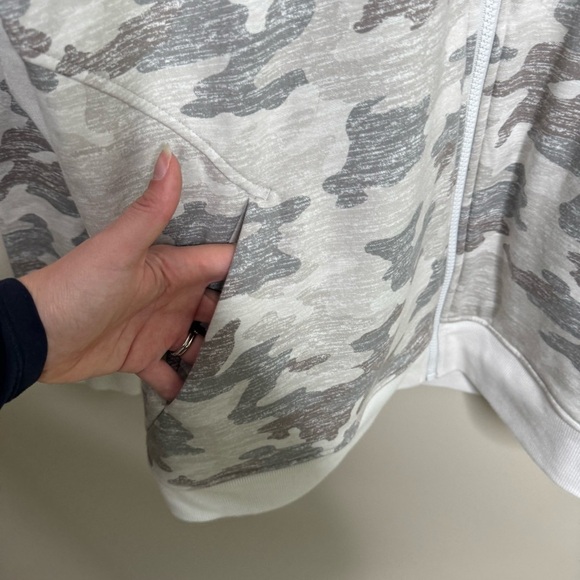 Athleta Gray Camo triumph zip up  Hoodie 1X - Picture 5 of 8